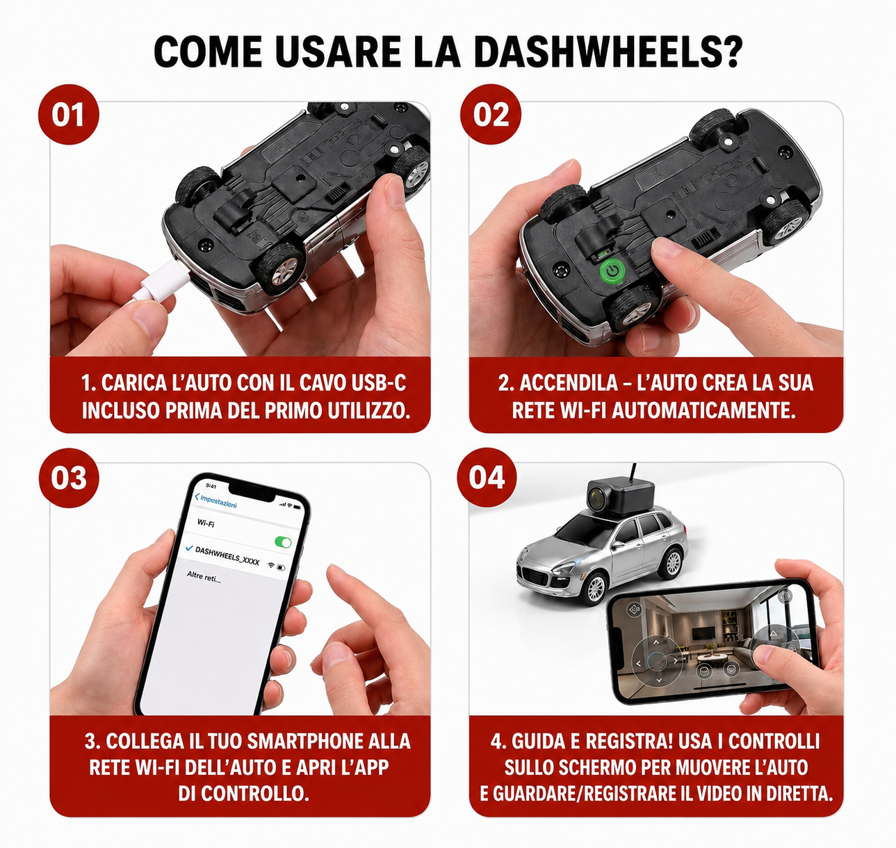 Mini Auto RC con Camera FPV